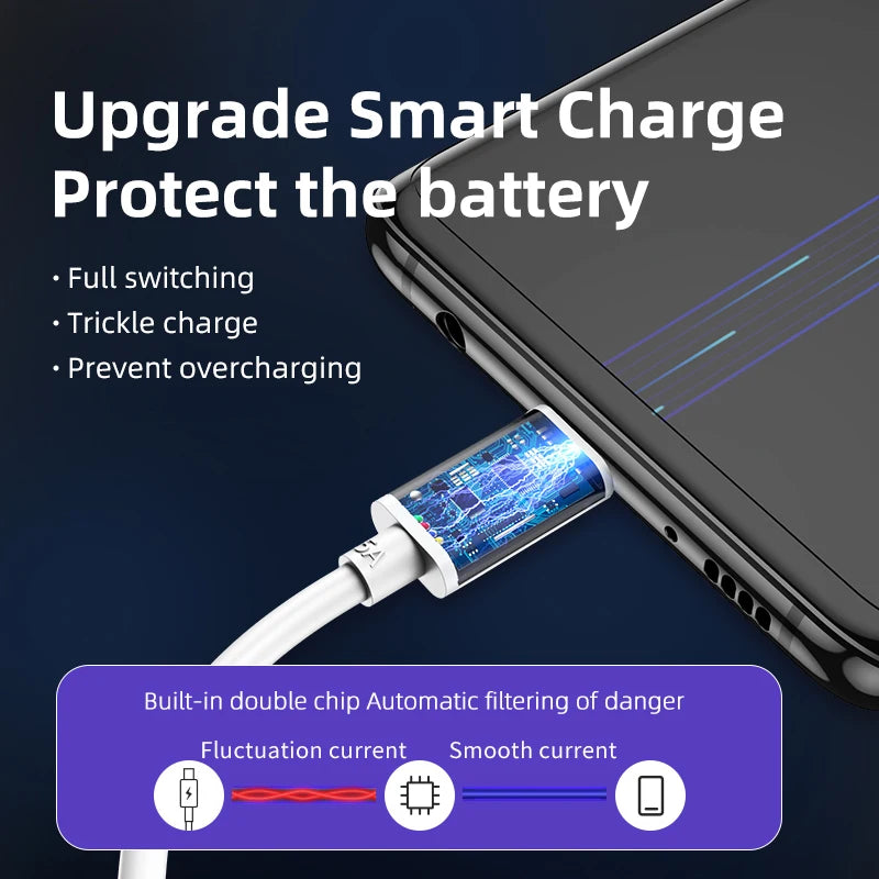 5A USB Type C Cable Micro USB Phone Fast Charging USB C for Android Samsung Xiaomi Huawei OPPO Realme Mobile Phone Charger Cable