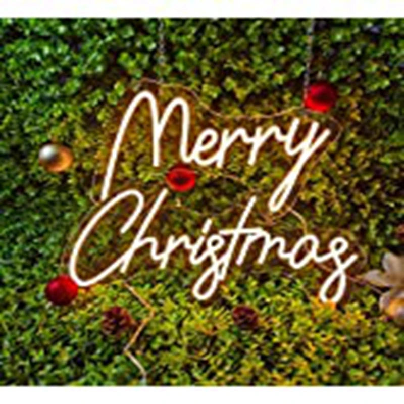 Merry Christmas Neon Signs   Christmas Tree Led  Light for Bar Pub Club Home Wall Flex Neon Lights Wedding Home Party Decor
