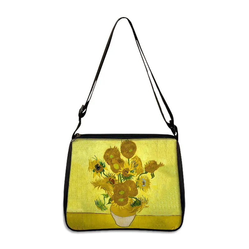 Van Gogh Art Famous Paintings Handbag Women Shoulder Bags Oil Painting Starr Night / Mona Lisa Shopping Bag Canvas Tote Bags