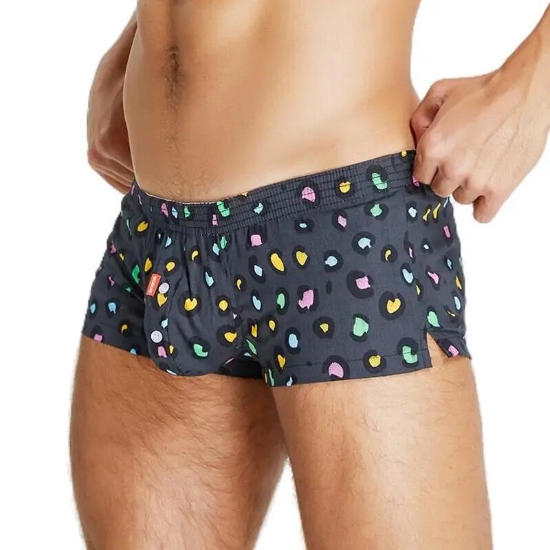 Men's Underwear Boxers Cotton Underpants High Quality Male Panties Boxer Shorts Plaid Point Comfortable Lounge Loose Underwears