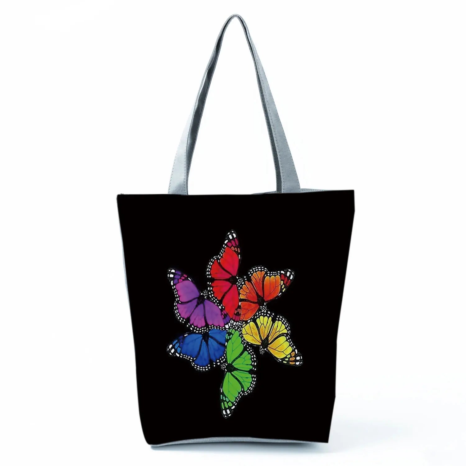 Simple Style Bee Butterfly Printed Shoulder Bag Female Beautiful Travel Shipping Tote Bag Portable Lunch Box Bento Outdoor Packs