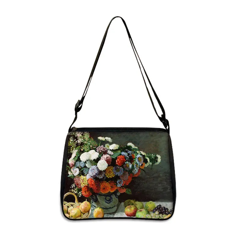 Van Gogh Art Famous Paintings Handbag Women Shoulder Bags Oil Painting Starr Night / Mona Lisa Shopping Bag Canvas Tote Bags