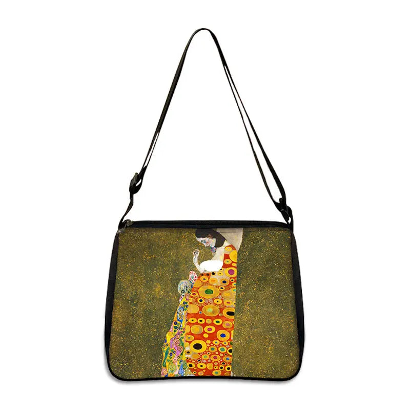 Van Gogh Art Famous Paintings Handbag Women Shoulder Bags Oil Painting Starr Night / Mona Lisa Shopping Bag Canvas Tote Bags