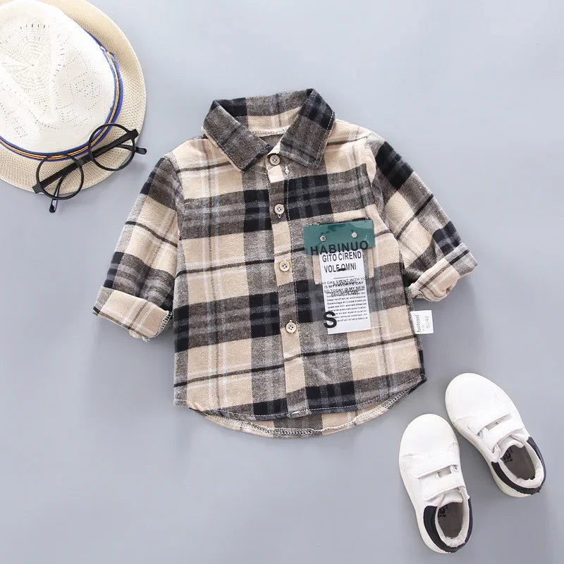DIIMUU Spring Autumn Kids Baby Boys Cotton Clothes Shirt Toddler Girls Tee Clothing Children Wears Infant Blouse 1 2 3 4 5 Years