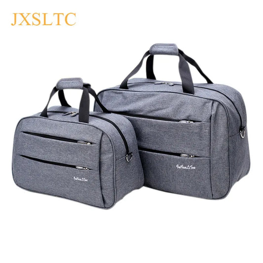 Luggage travel bags Waterproof canvas men women big bag on wheels man shoulder duffel Bag black gray blue carry on cabin luggage