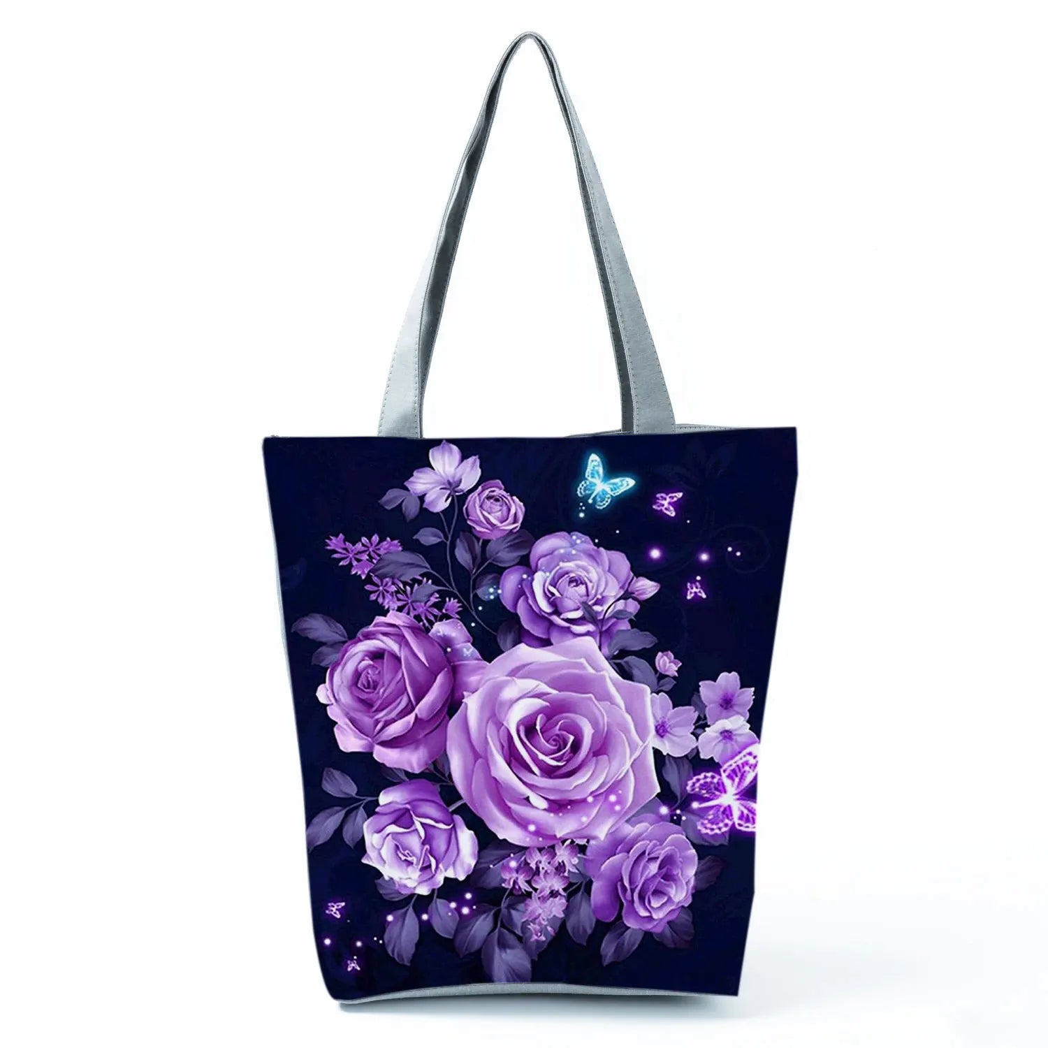 Simple Style Bee Butterfly Printed Shoulder Bag Female Beautiful Travel Shipping Tote Bag Portable Lunch Box Bento Outdoor Packs