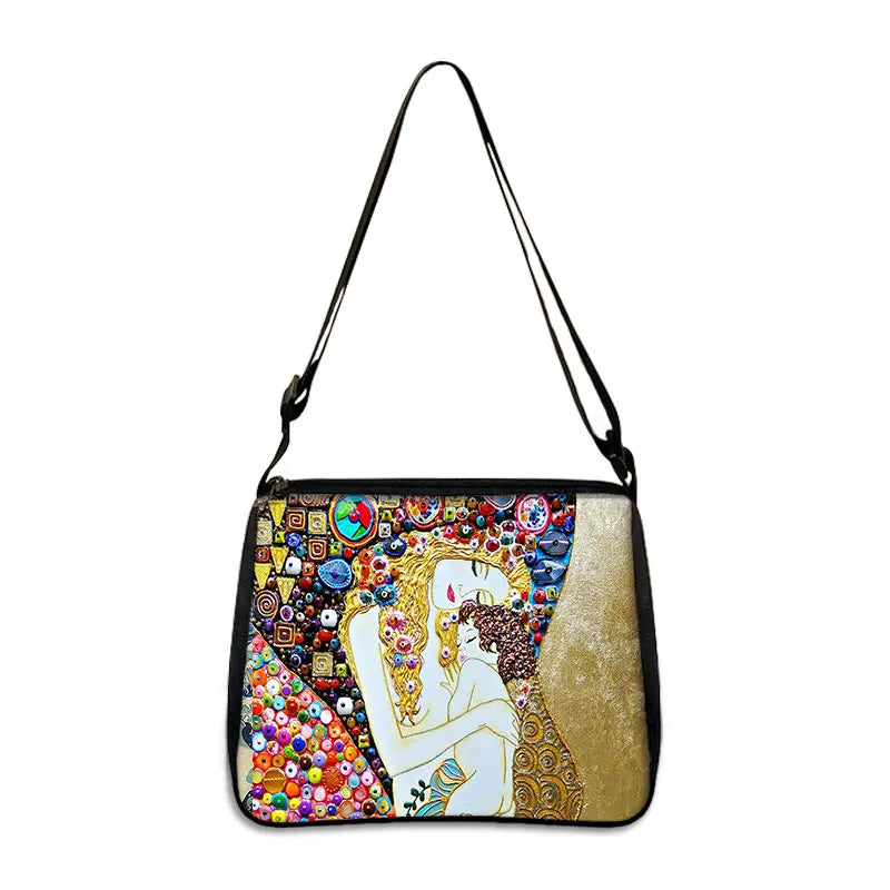 Van Gogh Art Famous Paintings Handbag Women Shoulder Bags Oil Painting Starr Night / Mona Lisa Shopping Bag Canvas Tote Bags