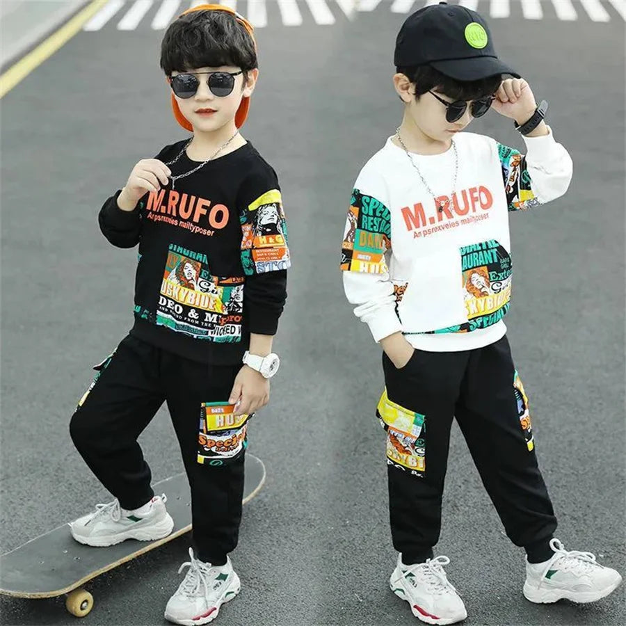 Children's wear suit spring autumn clothing Set boys clothes children Tracksuit long sleeved Toddler Kids sport Suit clothes Set