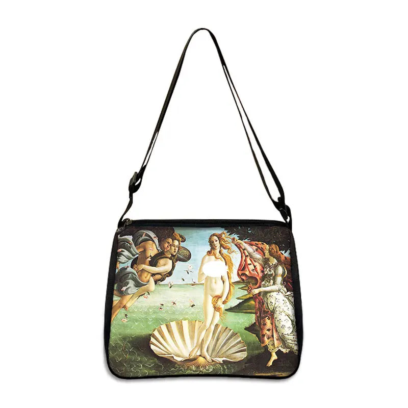 Van Gogh Art Famous Paintings Handbag Women Shoulder Bags Oil Painting Starr Night / Mona Lisa Shopping Bag Canvas Tote Bags