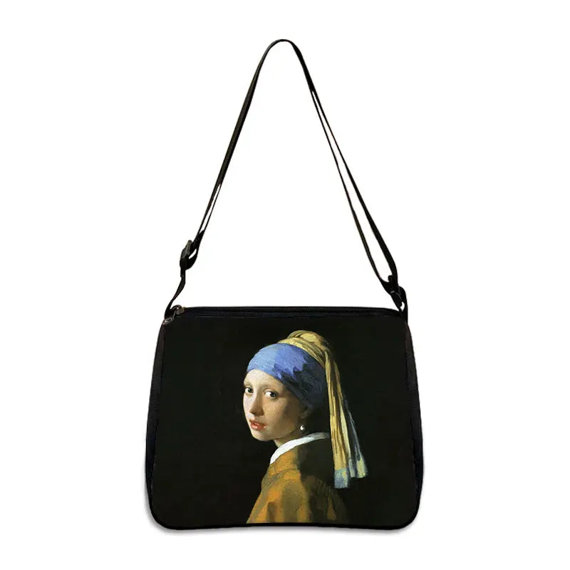Van Gogh Art Famous Paintings Handbag Women Shoulder Bags Oil Painting Starr Night / Mona Lisa Shopping Bag Canvas Tote Bags