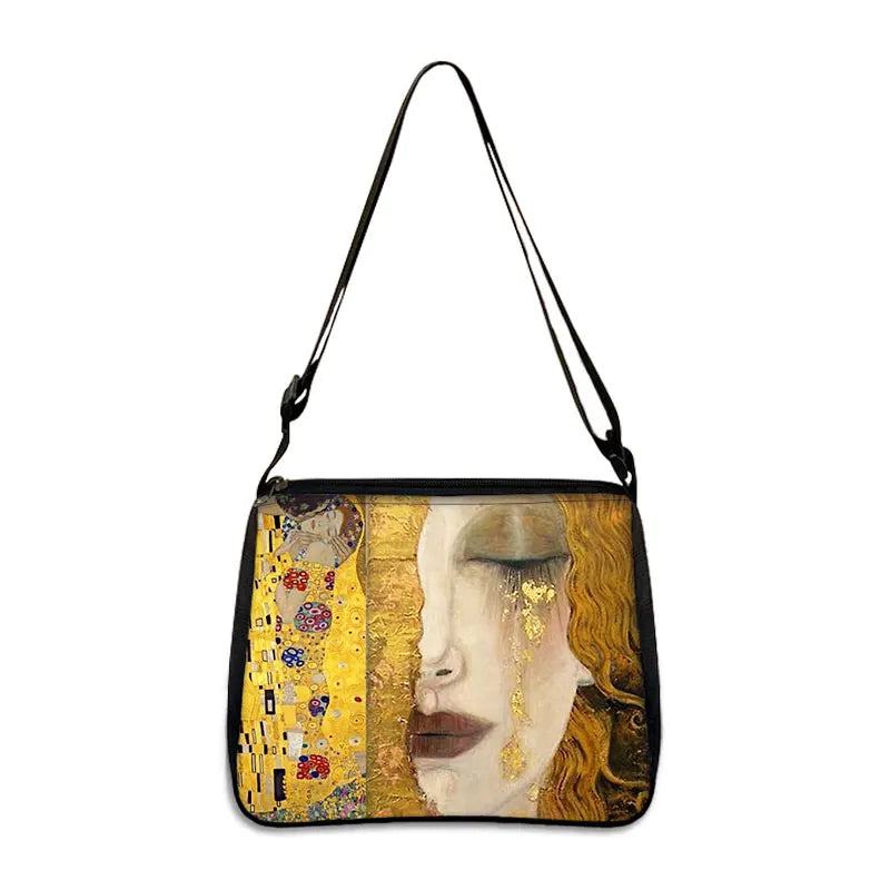 Van Gogh Art Famous Paintings Handbag Women Shoulder Bags Oil Painting Starr Night / Mona Lisa Shopping Bag Canvas Tote Bags
