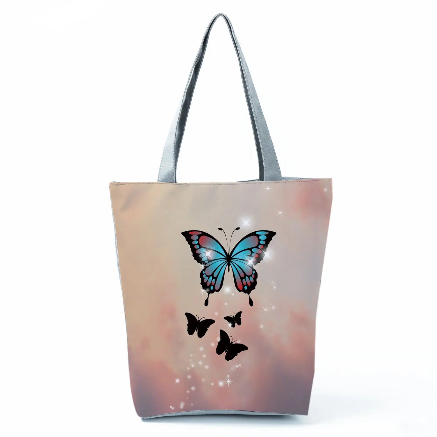 Simple Style Bee Butterfly Printed Shoulder Bag Female Beautiful Travel Shipping Tote Bag Portable Lunch Box Bento Outdoor Packs