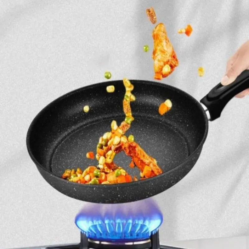 Korean Medical Stone Frying Pan Non-stick Steak Frying Pan Thickened Double Bottom Induction Cooker Gas Stove Gift Pot