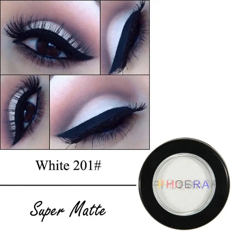 PHOERA Matte 12 Colors Eye Shadow Powder Easy To Color Single Eyeshadow Palette Long-lasting Beauty Eye Makeup Cosmetics TSLM1
