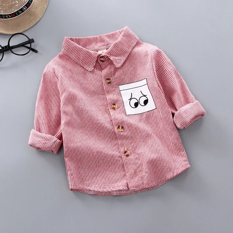 DIIMUU Spring Autumn Kids Baby Boys Cotton Clothes Shirt Toddler Girls Tee Clothing Children Wears Infant Blouse 1 2 3 4 5 Years