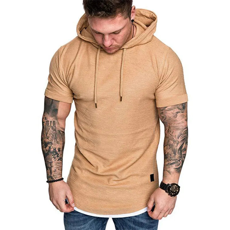 MRMT 2023 Brand New Mens Hoodies Sweatshirts Short Sleeve Men Hoodies Sweatshirt Casual Solid Color Man hoody For Male Hooded