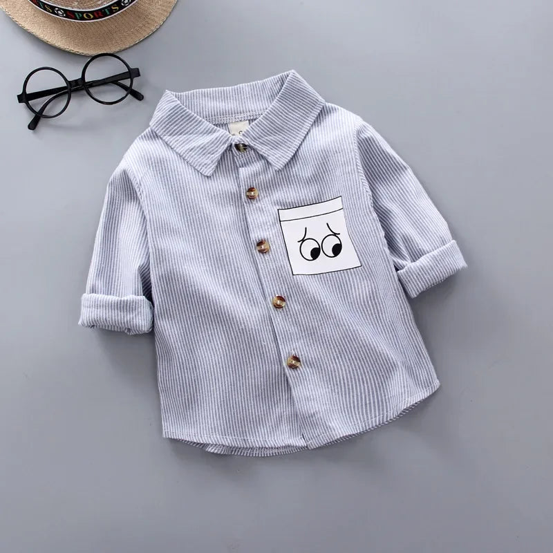 DIIMUU Spring Autumn Kids Baby Boys Cotton Clothes Shirt Toddler Girls Tee Clothing Children Wears Infant Blouse 1 2 3 4 5 Years