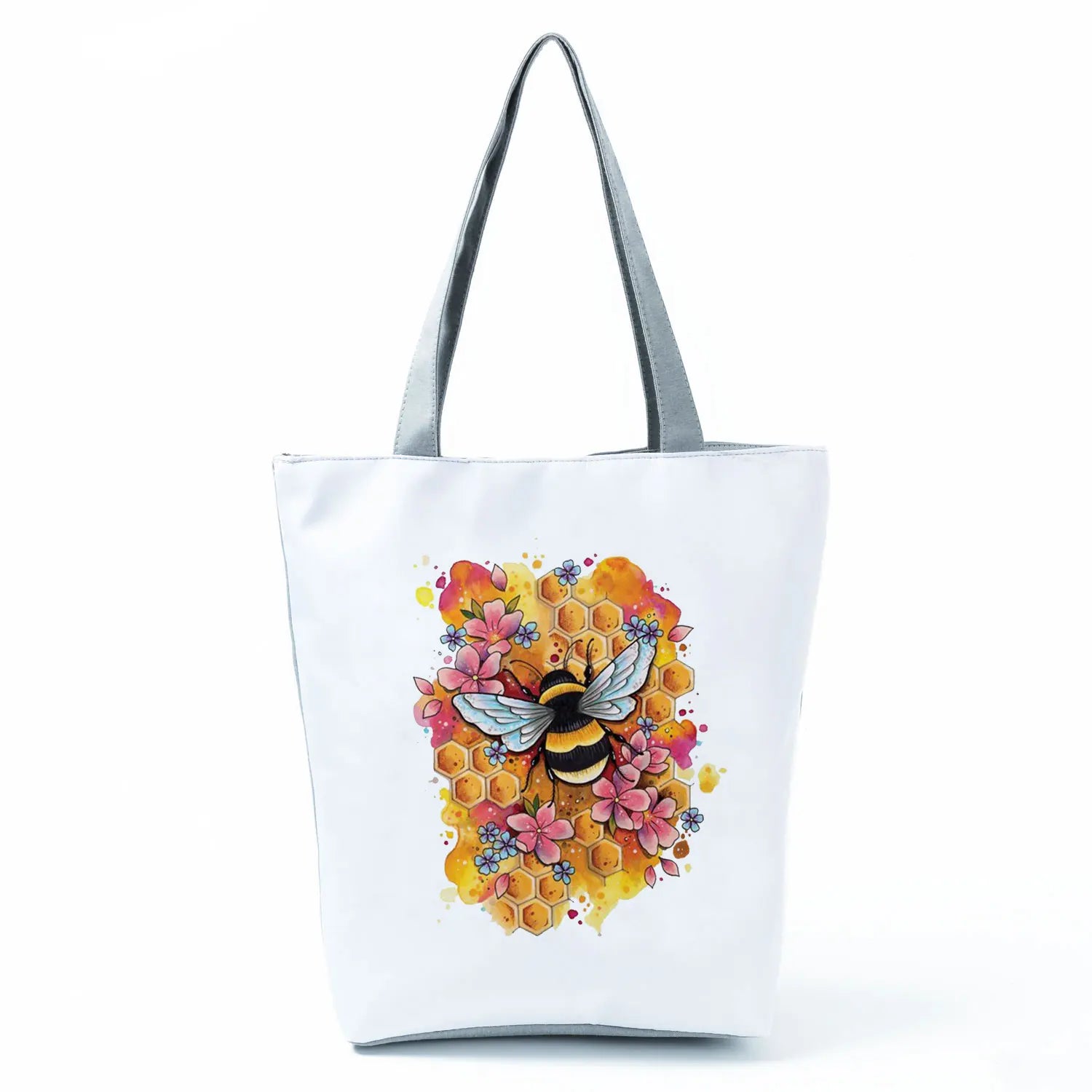 Simple Style Bee Butterfly Printed Shoulder Bag Female Beautiful Travel Shipping Tote Bag Portable Lunch Box Bento Outdoor Packs