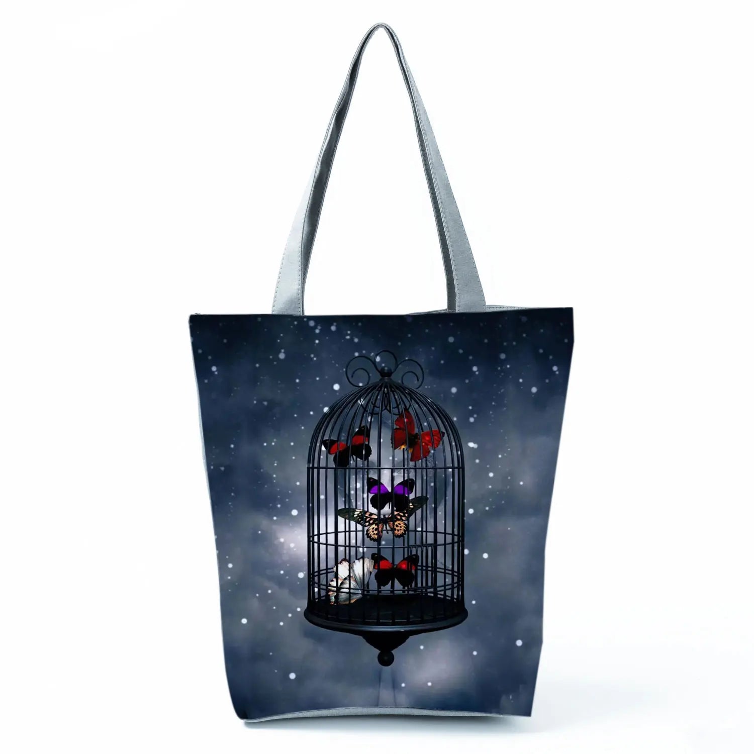 Simple Style Bee Butterfly Printed Shoulder Bag Female Beautiful Travel Shipping Tote Bag Portable Lunch Box Bento Outdoor Packs