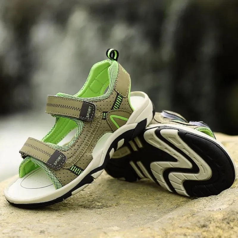 2021 Summer Kids Shoes Brand Closed Toe Toddler Boys Sandals Orthopedic Sport PU Leather Baby Boys Sandals Shoes