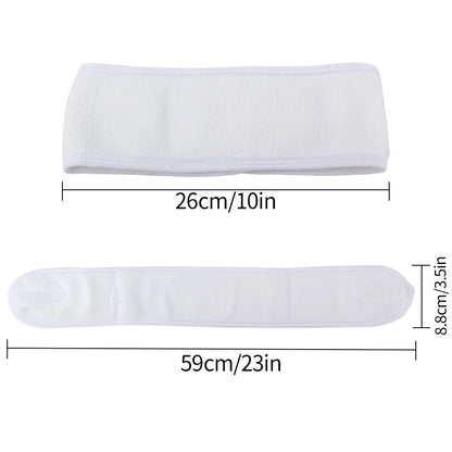 1pcs Eyelashes Extension Wash Face/Spa/Eye Lash Soft Face Headband Make Up Wrap Head Terry Cloth Headband with Magic Tape Tool