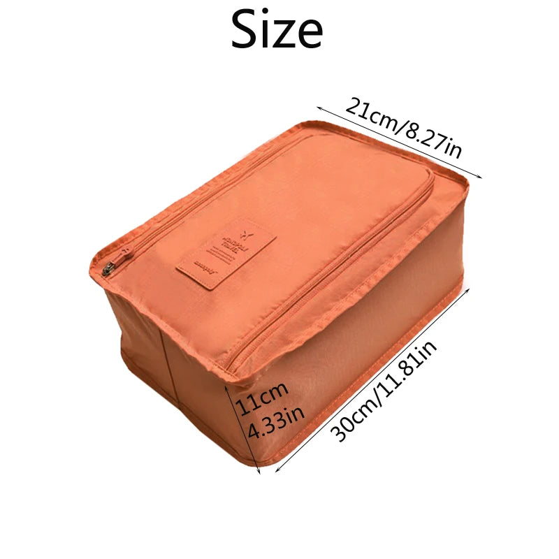 Travel Portable Waterproof Shoes Bag Organizer Storage Pouch Pocket Packing Cubes Handle Nylon Zipper Bag,Travel accessories