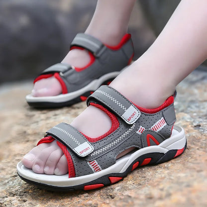 2021 Summer Kids Shoes Brand Closed Toe Toddler Boys Sandals Orthopedic Sport PU Leather Baby Boys Sandals Shoes