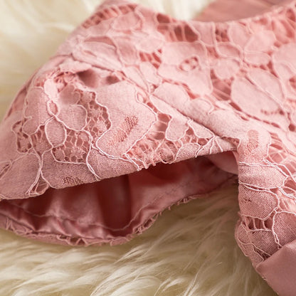 Summer Lace Dresses for Girls Pink Tutu Party Dress Kids Children Clothing Casual Wear Clothes Toddler Girl 1 2 3 4 5 Years
