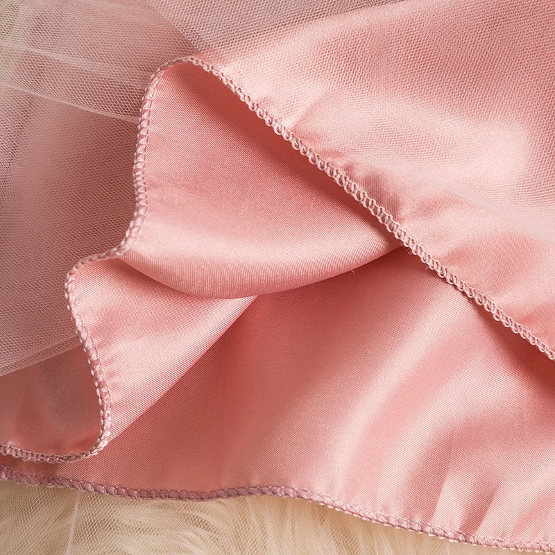 Summer Lace Dresses for Girls Pink Tutu Party Dress Kids Children Clothing Casual Wear Clothes Toddler Girl 1 2 3 4 5 Years