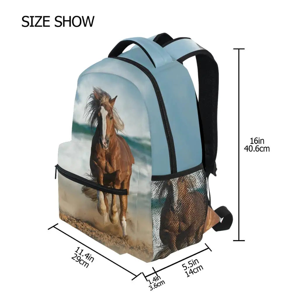 ALAZA Waterproof School bag Backpacks For Boys Horse Print School Bags For Girls Laptop Backpack For Teenagers Schoolbag news