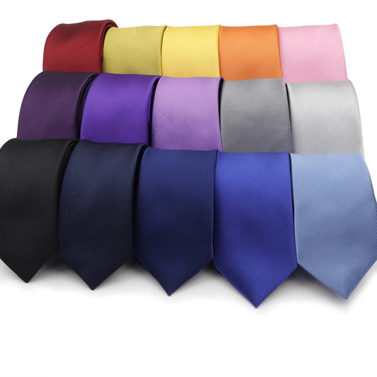 Tie For Men Formal Skinny Size Neckties Classic Men's Solid Colorful Wedding Ties 2.5inch Groom Gentleman Narrow gravata