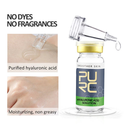 6PCS Skin Care Hyaluronic Acid Serum Smoother & Brighter Skin Anti Wrinkles Whitening Moisturizing Serum Facial Free Shipping