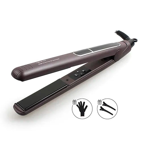 Korean Hair Straightener Keratin Treatment Floating Wide Plate Ceramic Flat Iron Dual Voltage Hair Curling Iron Salon Styler