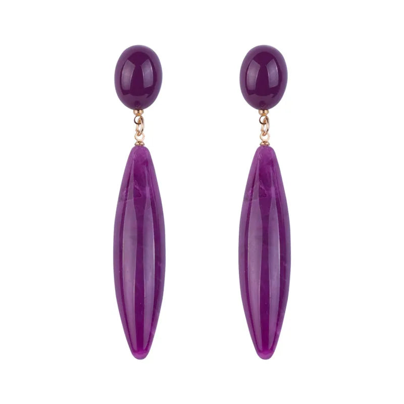 YUQINQIN Classic Drop Earrings for Women Acrylic Statement Long line Resin Dangling Earings Fashion Elegant Party Dangle Earring