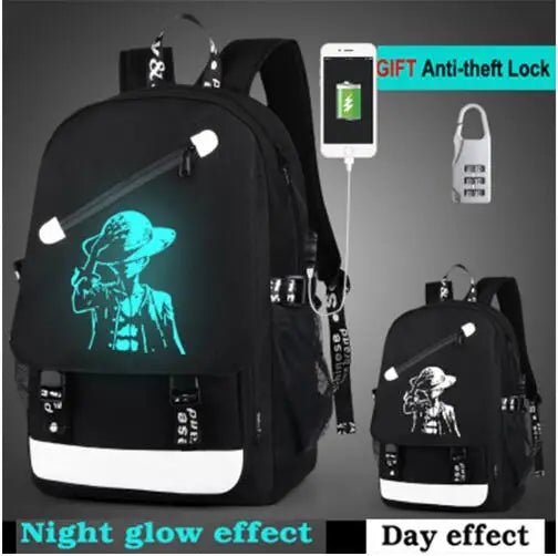 Cartoon Backpack Boys School Backpack Student Luminous Animation USB Charge School Bags Teenager Schoolbag Bagpack Rucksack