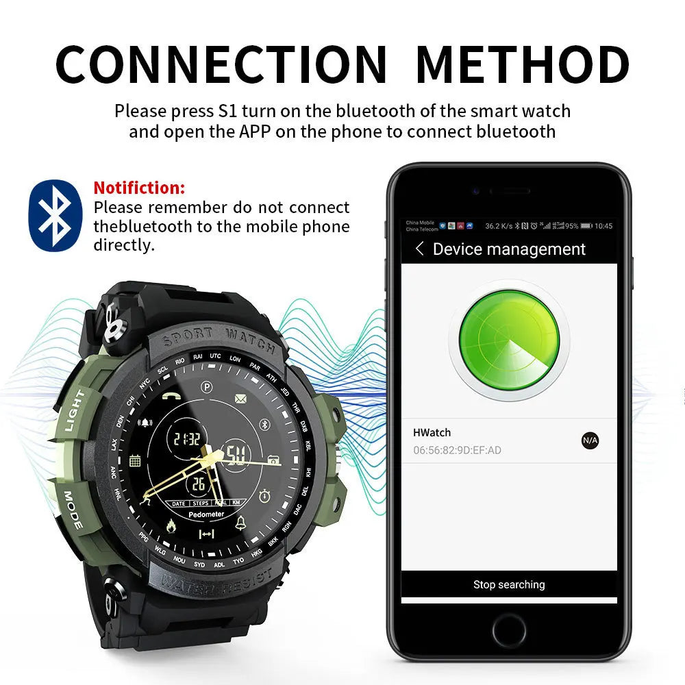 LOKMAT Sport Smart Watch Professional 5ATM Waterproof Bluetooth Call Reminder Digital Men Clock SmartWatch For ios and Android