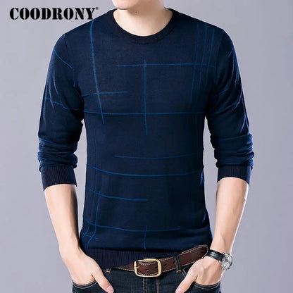 COODRONY Soft Cashmere Sweaters O-Neck Wool Pullovers 2020 Autumn Winter Warm Sweater Men Brand Clothing Plus Size Pull Homme