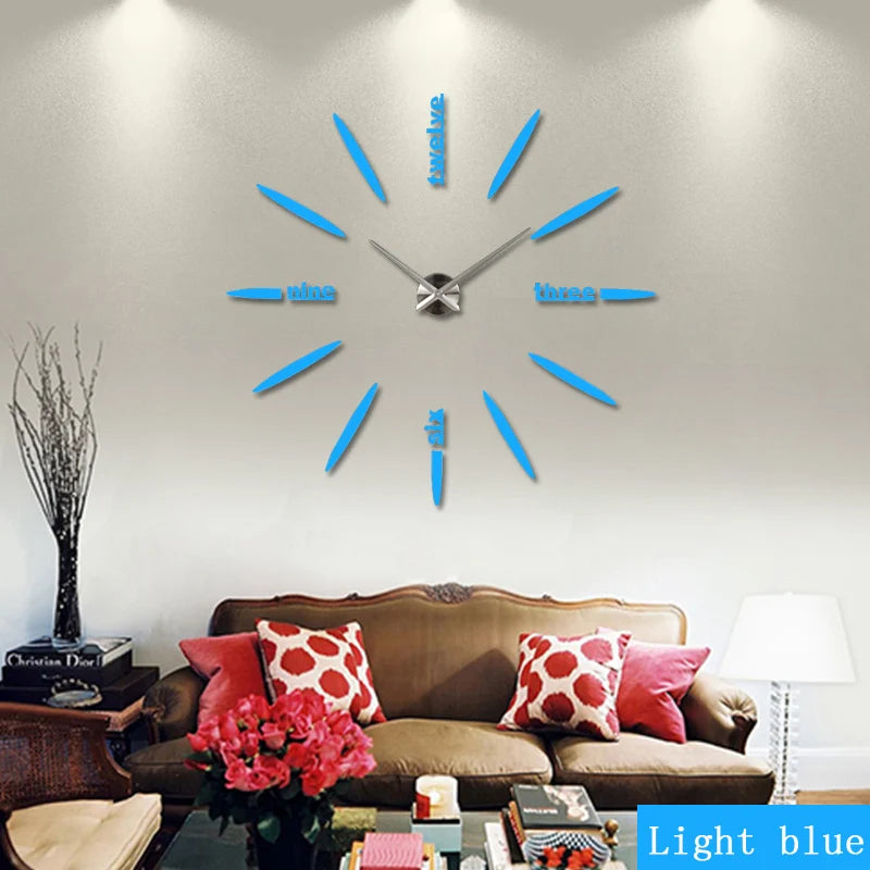 Sale New Wall Clock Clocks Watch Stickers Diy 3d Acrylic Mirror Home Decoration Quartz Balcony/courtyard Needle Modern hot