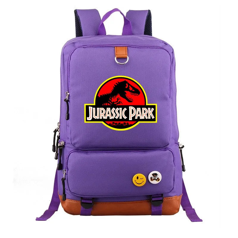 Jurassic World Jurassic Park Backpack Shoulder Laptop travel bag Rucksack Messenger Shoulder Bag Characters School Laptop Bags
