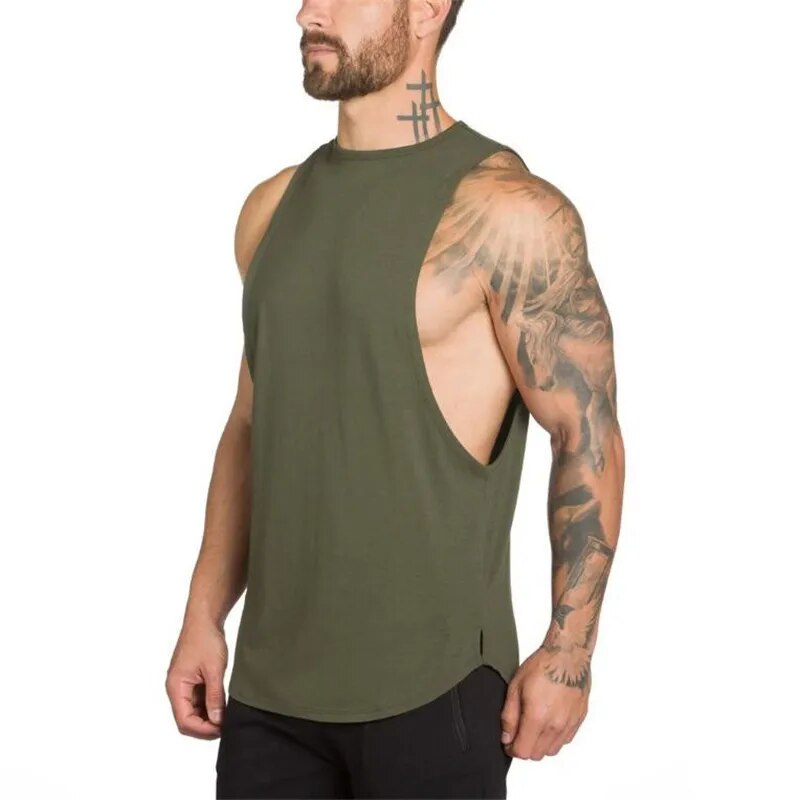 Gyms Clothing Bodybuilding Tank Top Men Fitness Singlet Sleeveless Shirt Cotton Muscle Guys Brand Undershirt for Boy Vest