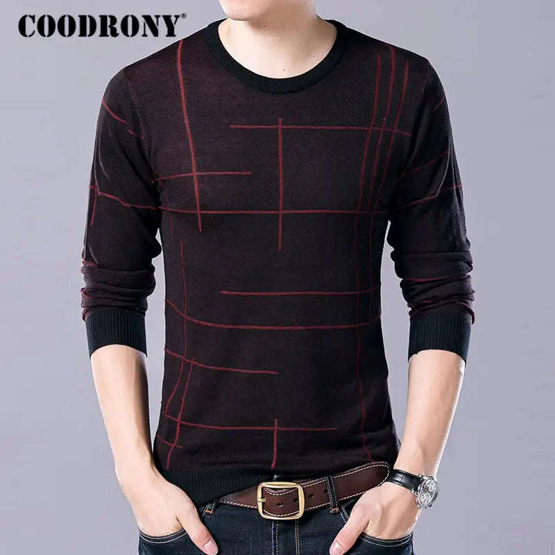 COODRONY Soft Cashmere Sweaters O-Neck Wool Pullovers 2020 Autumn Winter Warm Sweater Men Brand Clothing Plus Size Pull Homme