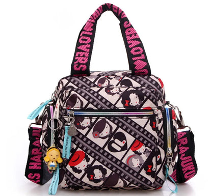 New woman candy color shoulder bag 2021 cowboy bag cute girl Harajuku baby handbag multi-functional Oxford cloth Messenger bag