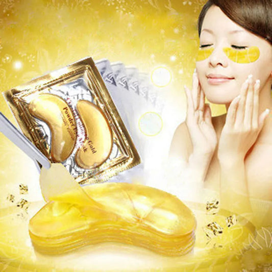 10pcs=5packs Gold Crystal Collagen Eye Mask Eye Patches Eye Mask For Face Care Dark Circles Remove Gel Mask for the Eyes
