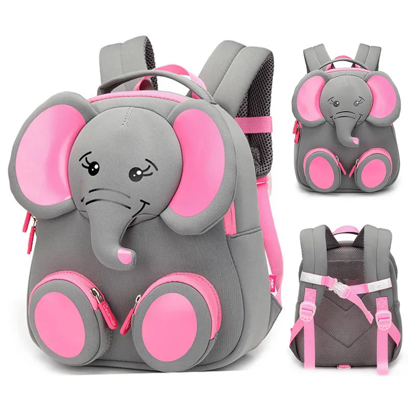 2023 New Fashion Children School Bags for Girls Boy 3D Elephant Design Student School Backpack Kids Bag Mochila Escolar