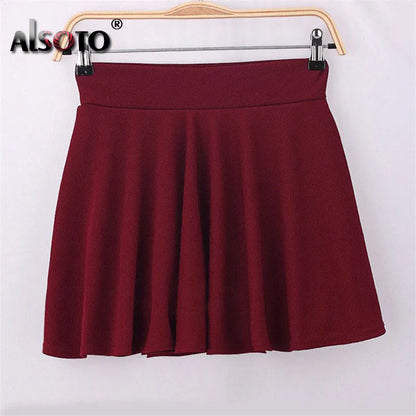 Summer 2023 Women Skirt Elastic Faldas Ladies Midi Skirts Pleated Black Sexy Stripe Girl Mini Short School Skirts saia feminina