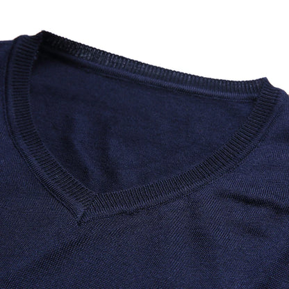 Liseaven Men Pullover Sweater V-Neck Sweaters Mens Striped Pattern Long Sleeve Cotton Tops Male Pullovers