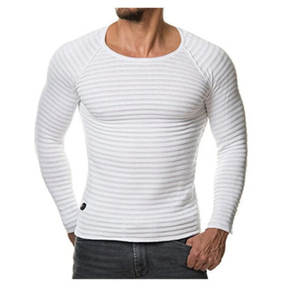 2022 Autumn Men's Knitted Sweater Pullover Male Casual Slim Fit Sweaters O-neck Long Sleeve Black Red Pullover S-2XL