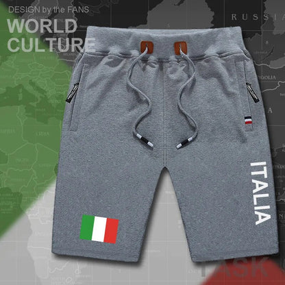 Italy Italia Italian mens shorts beach new men's board shorts flag workout zipper pocket sweat bodybuilding new ITA country tops