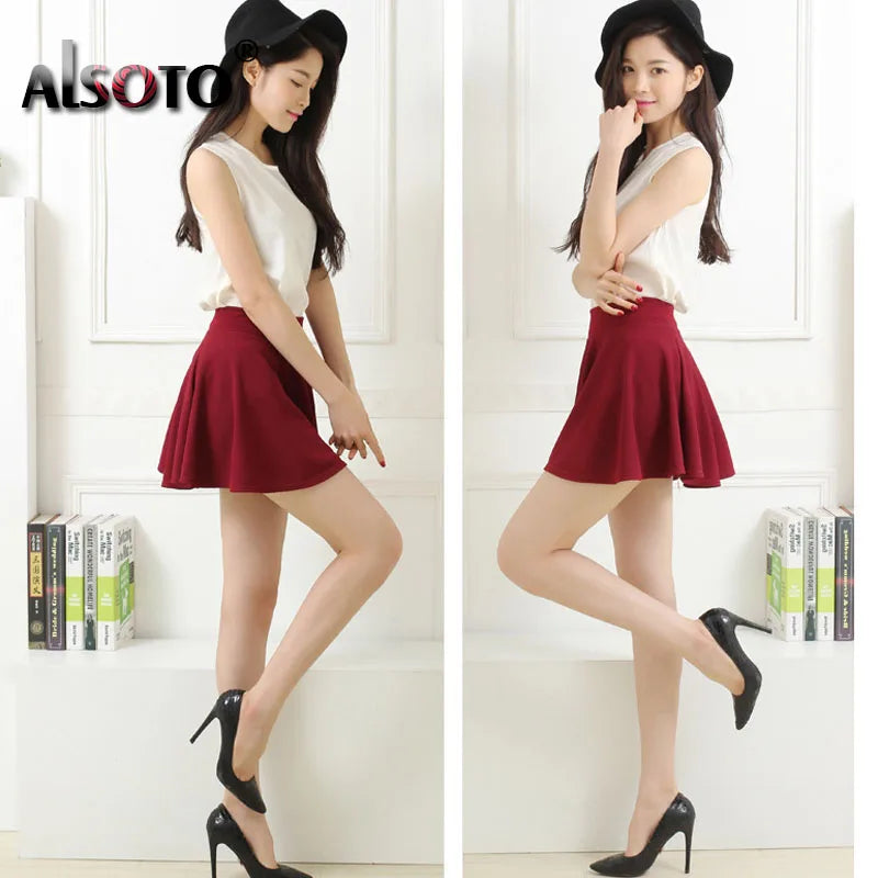 New 2023 Summer Sexy Skirt For Girl Korean Cute Short Skater Fashion female Mini Skirt Women Clothing saia Bottoms jupe faldas