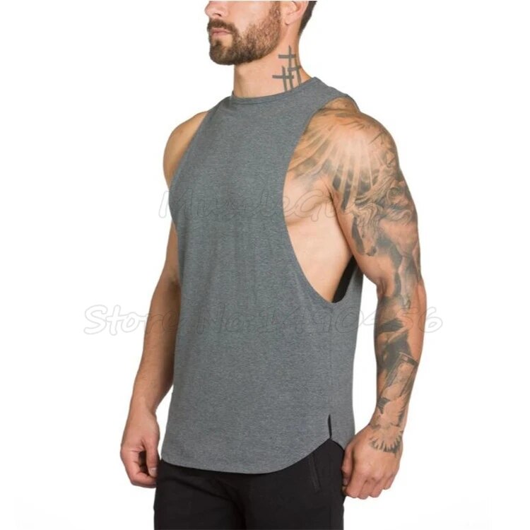 Gyms Clothing Bodybuilding Tank Top Men Fitness Singlet Sleeveless Shirt Cotton Muscle Guys Brand Undershirt for Boy Vest